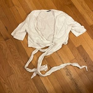 Wrap around tie shirt